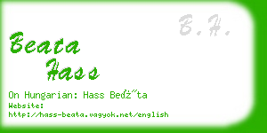 beata hass business card